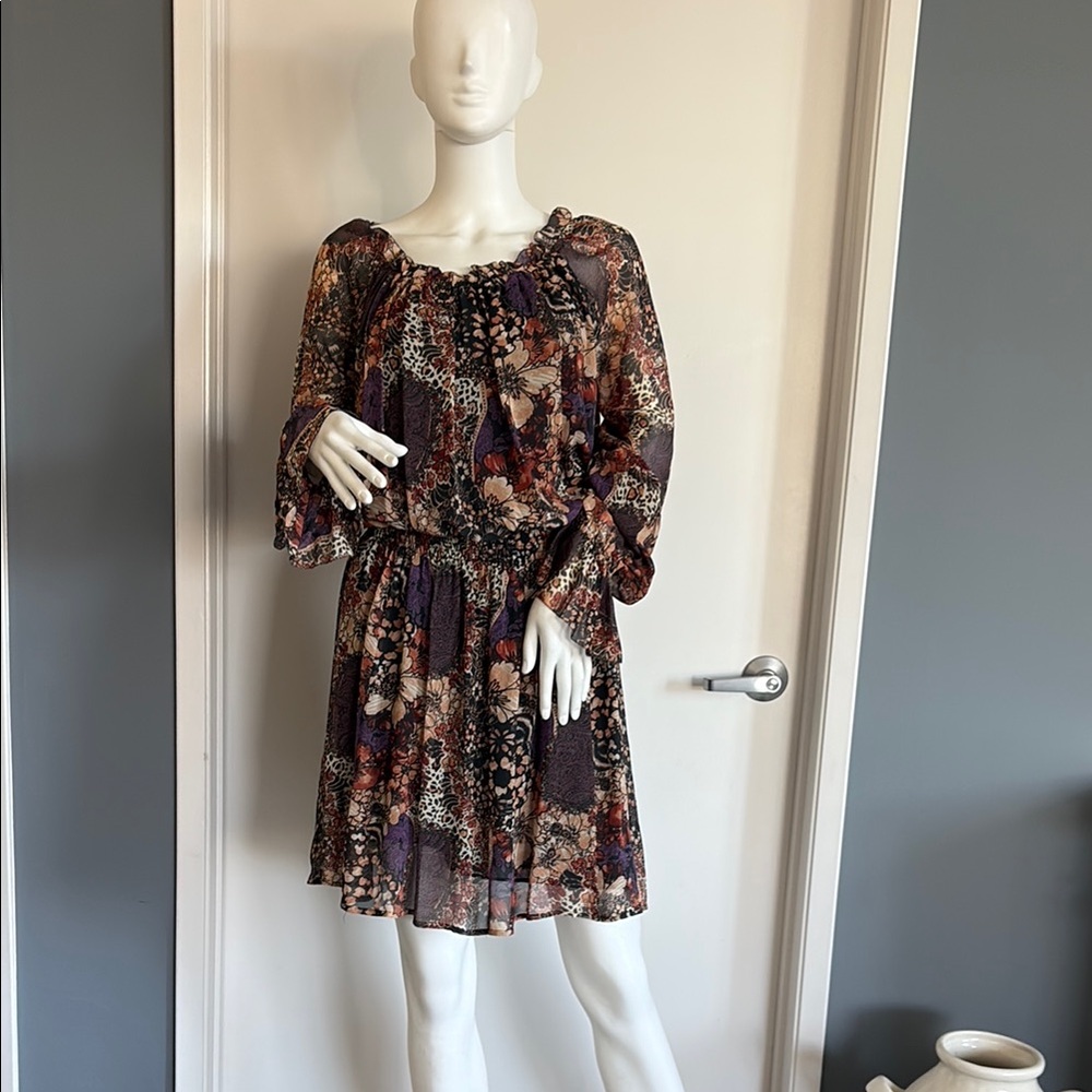 Multicolor silk dress
